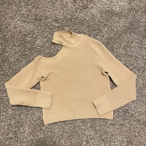 Abercrombie & Fitch Soft Collection Open Shoulder Turtleneck Sweater